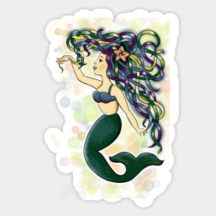 Manx mermaid Sticker